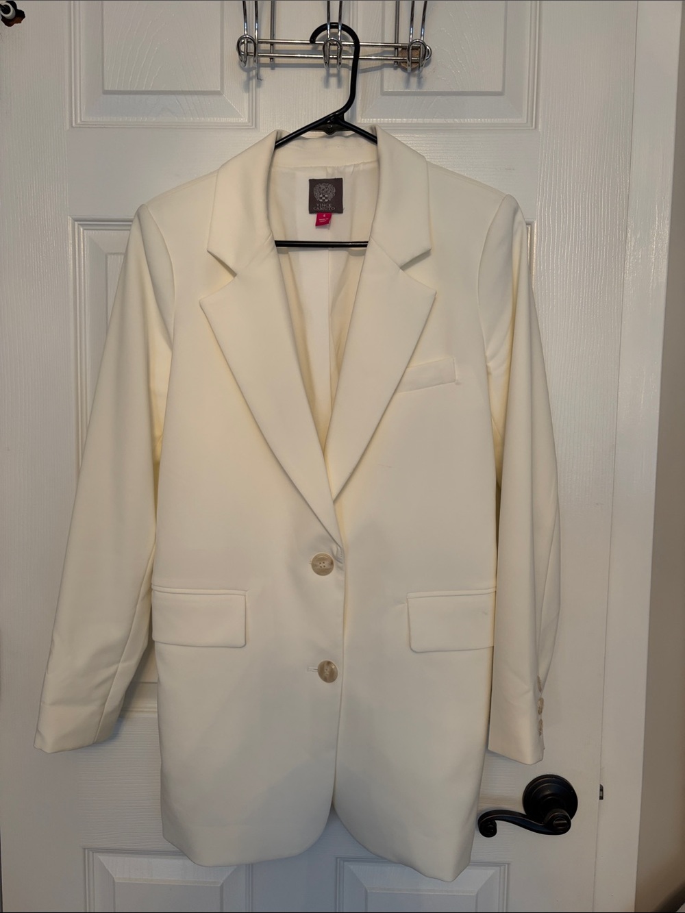Vince Camuto Cream Long Blazer